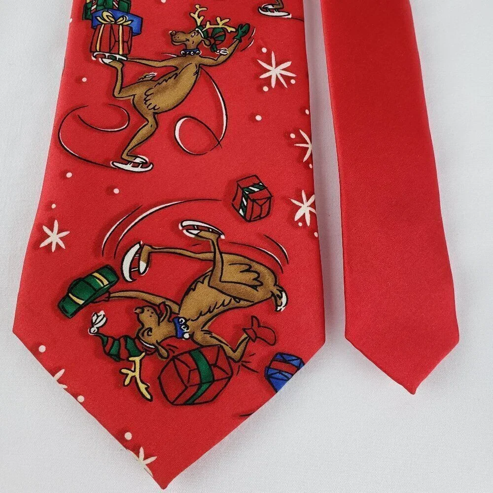 Nicole Miller Red Silk Mens Tie 3.75